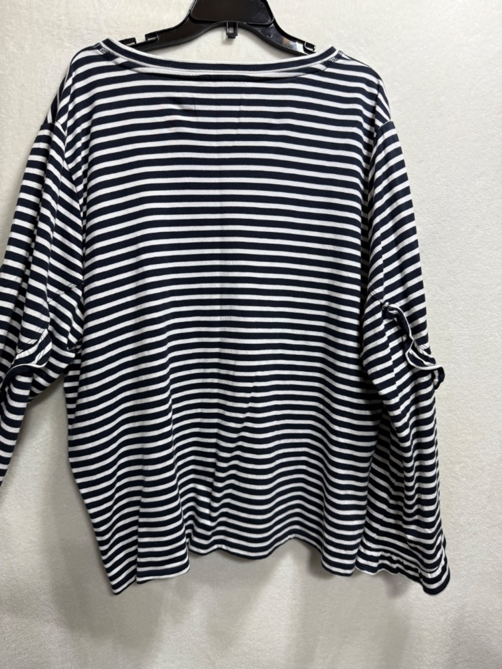 Tommy Hilfiger Striped Shirt Women's 3X Nautical Preppy Ruffle Sleeve Pullover - Picture 8 of 14